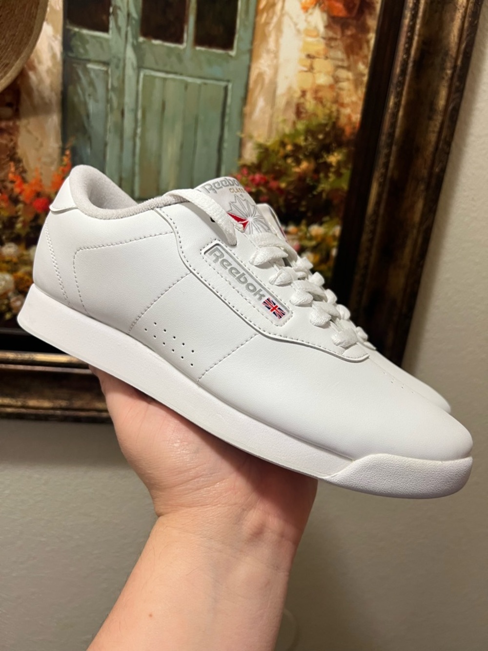 Reebok Womens Classic Princess White Casual Shoes Sneakers